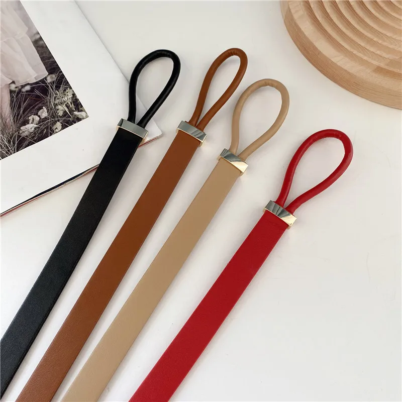 120cm New Female Waist Chain Thin Belt Simple Decoration Tie With Dress Long Waist Rope Knotted Vintage Dresses String Waistband