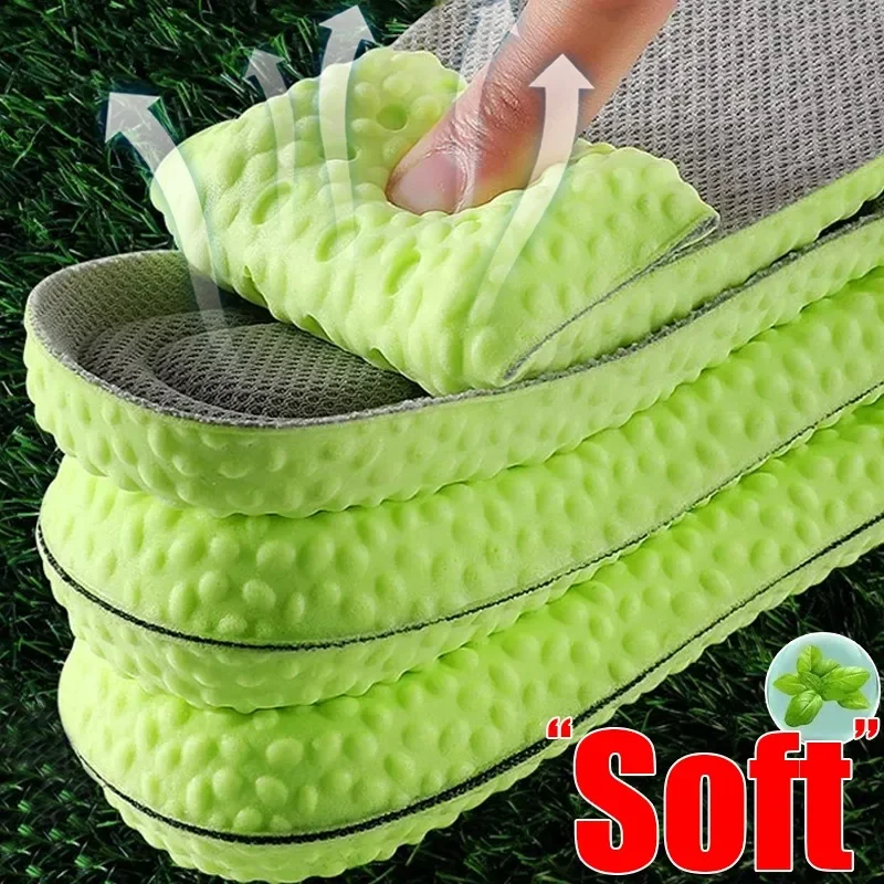 Sport Shoes Insole Comfortable Plantar Fasciitis Insoles for Feet Super Soft Latex Insole Arch Support Orthopedic Inserts