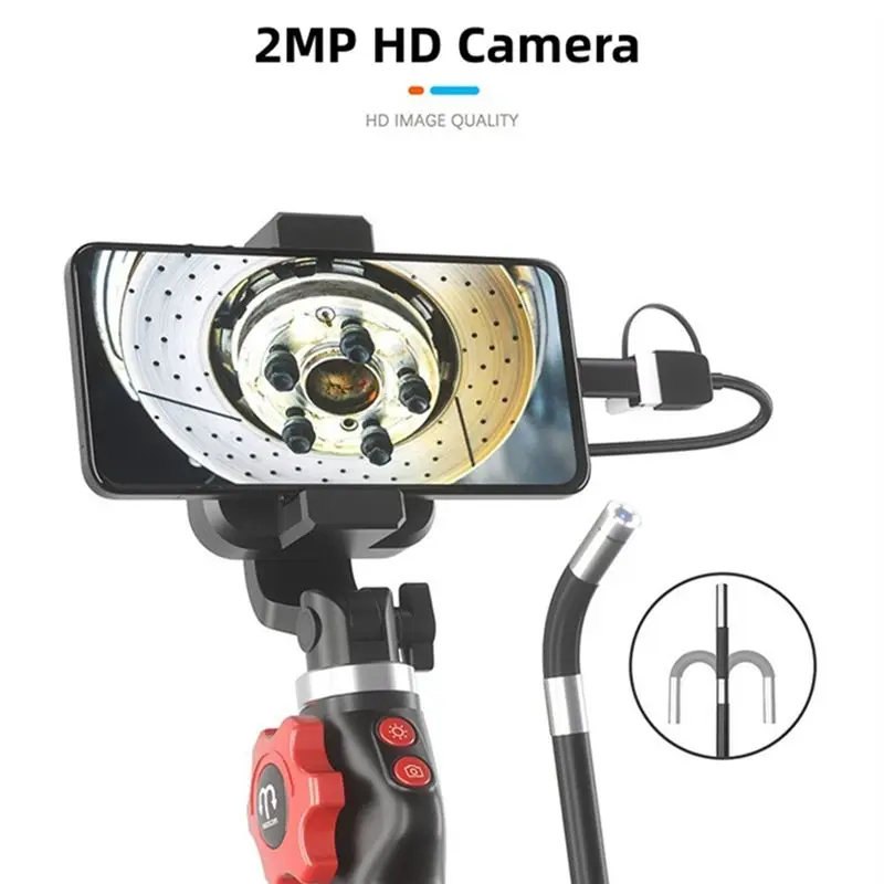 ABHX-2MP 1080P WIFI USB 2방향 조절 가능 180도 회전 스티어링 산업용 블랙 내시경 검사 현미경 카메라