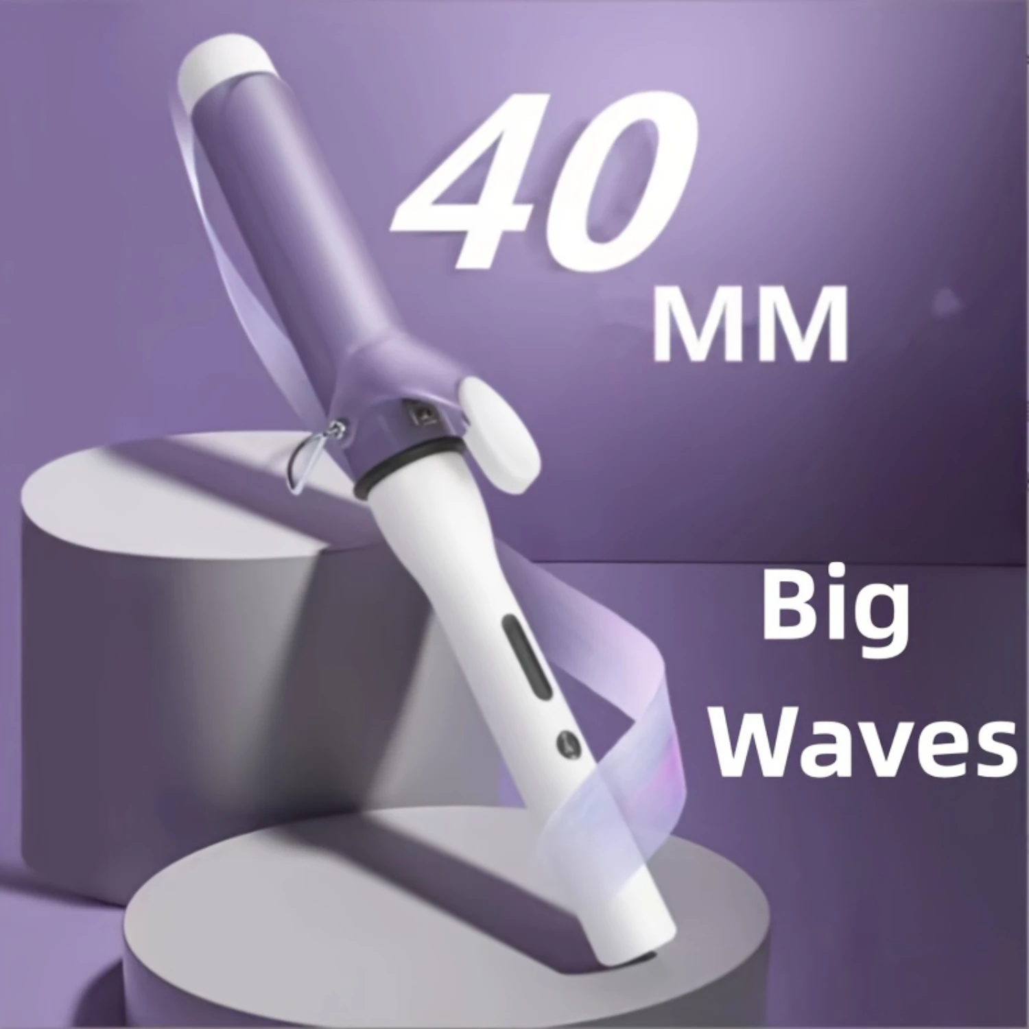 1pc 40mm Large Diameter Curling Rod for Long-lasting Waves & Curls