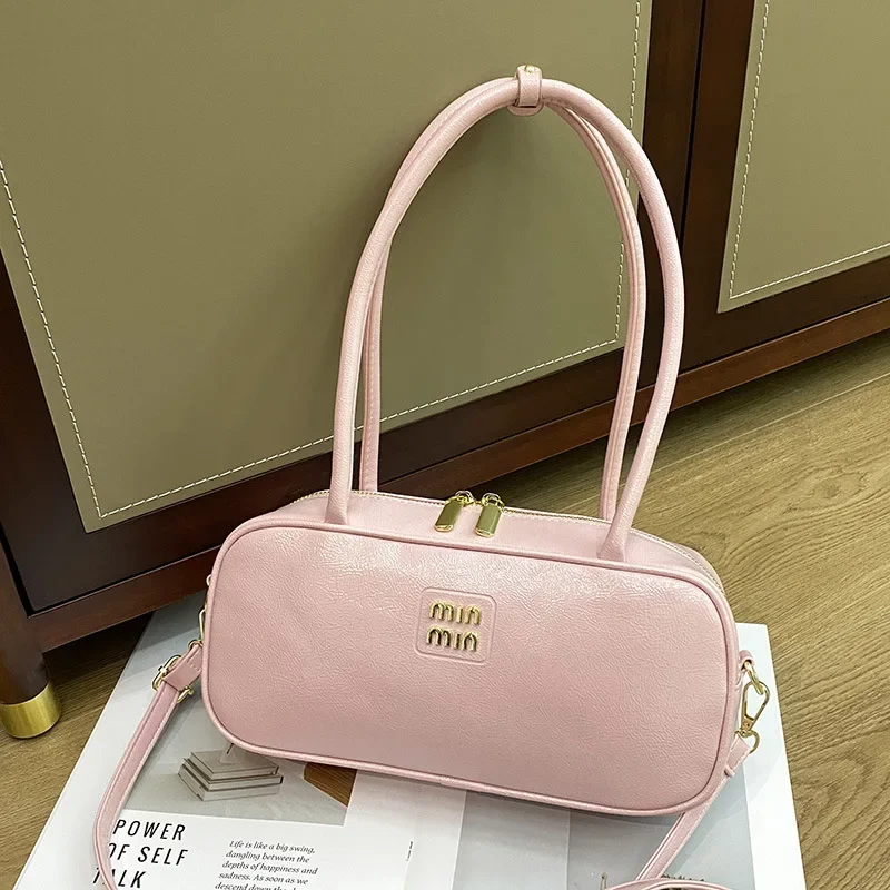 حقيبة ساعي نسائية أنيقة بلون موحد 2025، حقيبة بوسط...