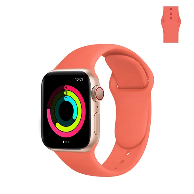 Sport Silicone Strap for Apple Watch Band 45mm 41mm 40mm 38mm Soft Bands Waterproof Wristbands for iWatch Series 7 SE6 5 4 3 2 1 5