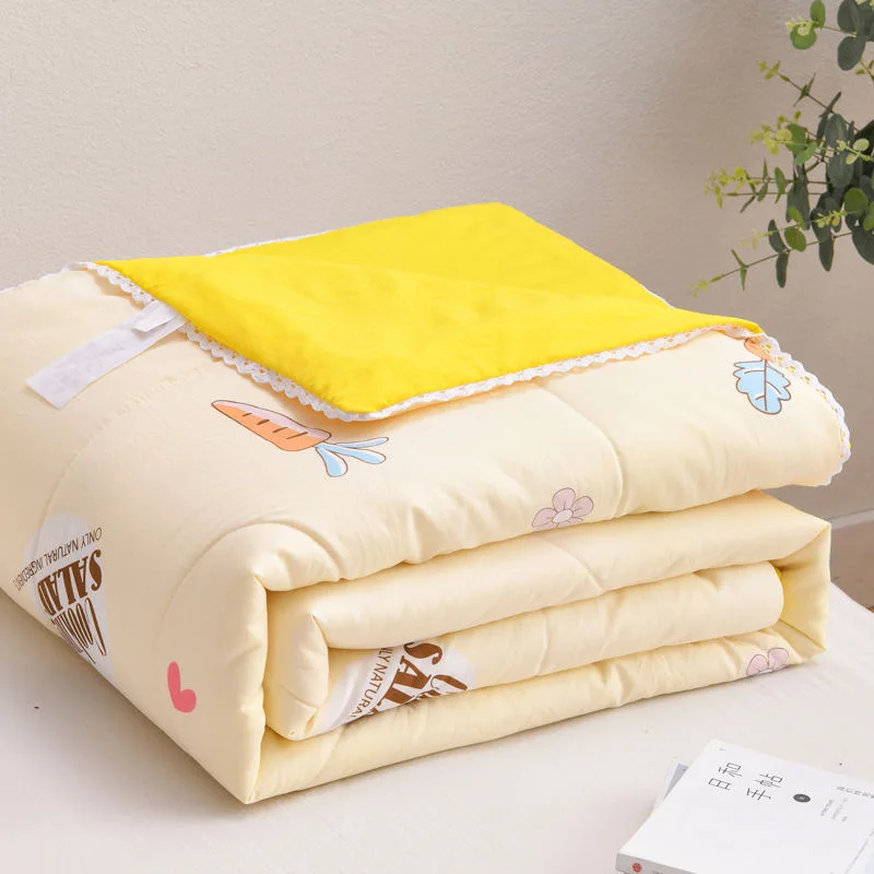 Summer Quilt Summer Quilt Set Bed Comforter Cute Thin Comforter Quilt with Floral Lace High Quality Children King Animals Fruits Bedspread Adult Patchwork Bed Blankets