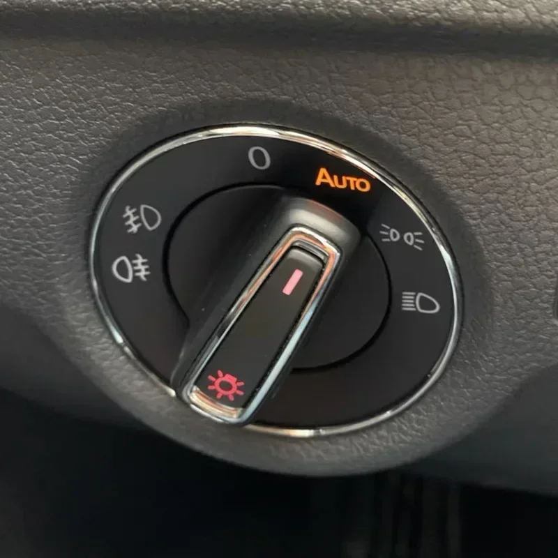 Car Headlight Switch Decorative Frame Trim Ring Sticker Fit for Volkswagen VW Golf Jett MK5 MK6 Passat B6 B7 CC Touran Tiguan car headlight switch trim