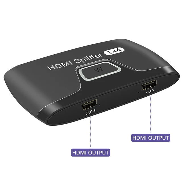 HDMI Splitter - 8-Port - 3D 1080P - HDMI Splitter 1 In 8 Out - 8 Way HDMI  Splitter - HDMI Port Splitter -For PS 3/4, Xbox, HDTVs, projectors, PC