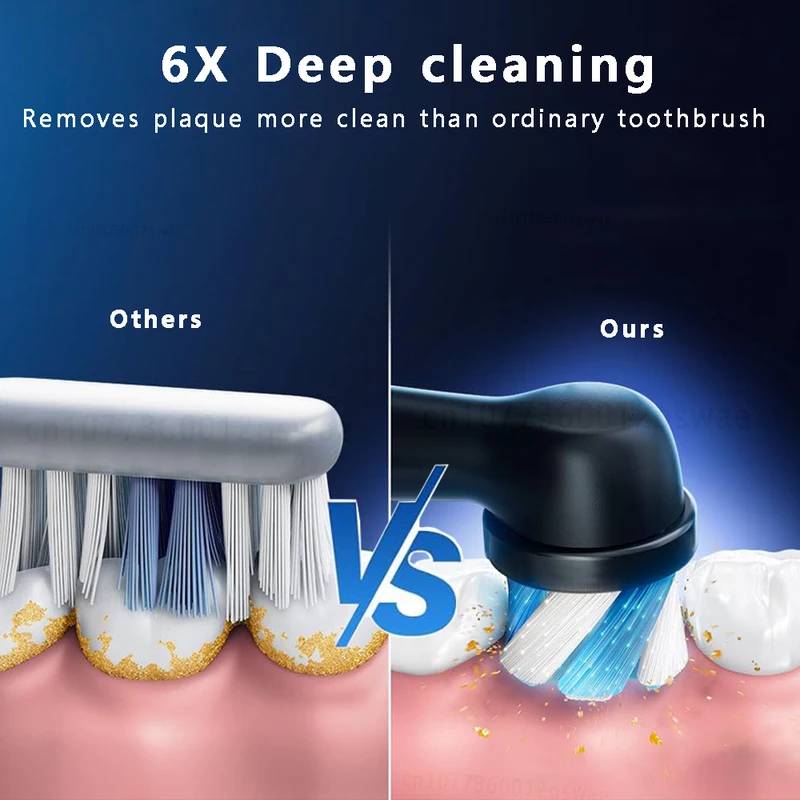 Smart Electric Toothbrush Rechargeable Tooth Brush 5 Mode Timer Teeth Clean...