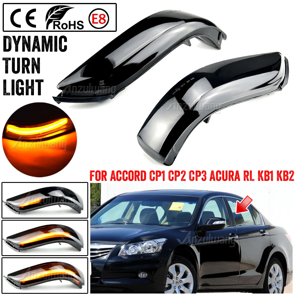 2pcs Dynamic Led Turn Signal Light Mirror Indicator Blinker For Honda