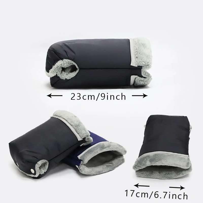 Stroller Accessories Stroller Gloves 2pcs Winter Warm Stroller Gloves Waterproof Gloves Pram Accessory Stroller Mitten Winter Warm pram hand muff Mitten baby