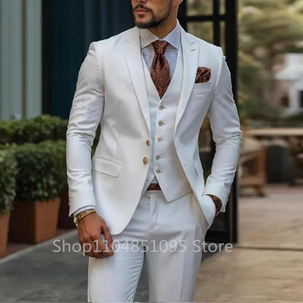 Herenpak, slimfit, 3-delig pak, herenpak, colbert voor bruiloft, zakelijk, zwart, 3XL