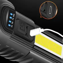 

High Quality Energy Saving Battery Display Strong Light LED Handheld Torch for Treks LED Flashlight Camping Flashlight