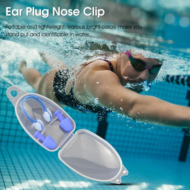 Tapones para los oídos y nariz para natación, juego de Clip de silicona  impermeable, antiruido, Surf, buceo, deportes acuáticos al aire libre,  accesorios de piscina, Verano - AliExpress