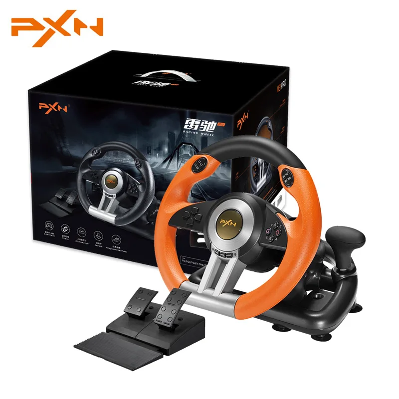 Gaming Racing Wheel Volante PC Lenkrad Rennspiel 180 ° für PS3