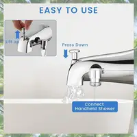 ก๊อกน้ำอ่างอาบน้ำพรีเมียมพร้อมตัวเปลี่ยนทิศทางน้ำ, ก๊อกน้ำอ่างอาบน้ำพร้อมตัวเปลี่ยนทิศทางน้ำสำหรับฝักบัวและประแจหกเหลี่ยมเหมาะกับท่อทองแดงขนาด 1/2 นิ้ว, 5.3 นิ้ว 4