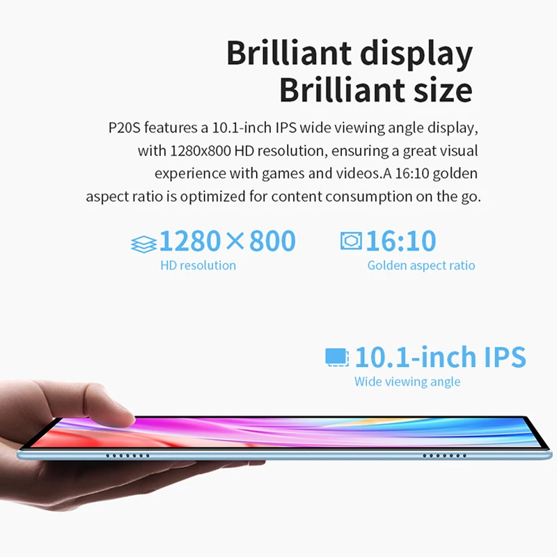 Tablet Teclast P20S Octa Core 10.1 Pollici 4GB RAM 64GB ROM HD Android 12