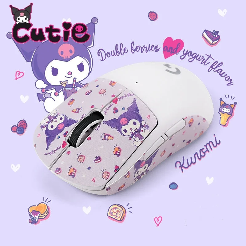 Kuromi Sticker Per Logitech Mouse Sticker Per Logitech G Pro Wireless X Superlight Anti-Slip Sweat Kawaii Gaming Mouse Sticker