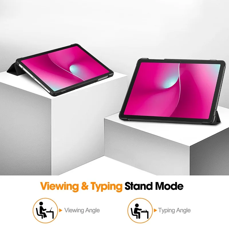 Deluxe Tri-Folding Leather Stand Smart Tablet Case Cover