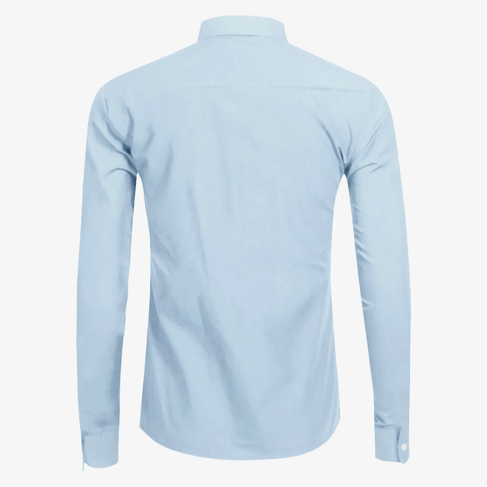 Mens Long Sleeve Solid Casual Shirt