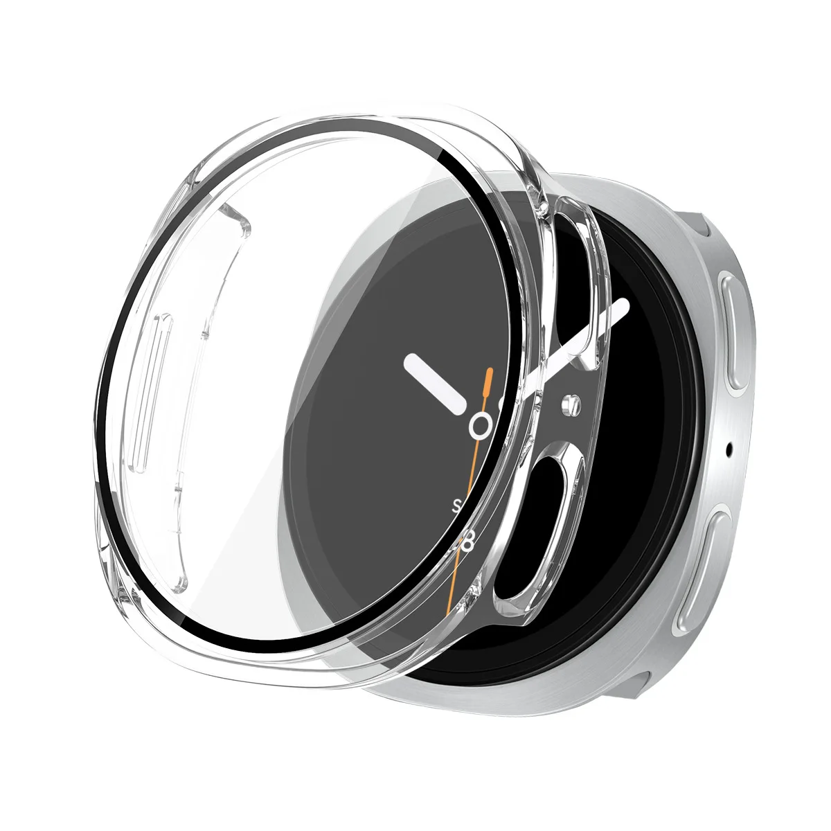 Premium Tempered Glass PC Watch Case with Screen Protector