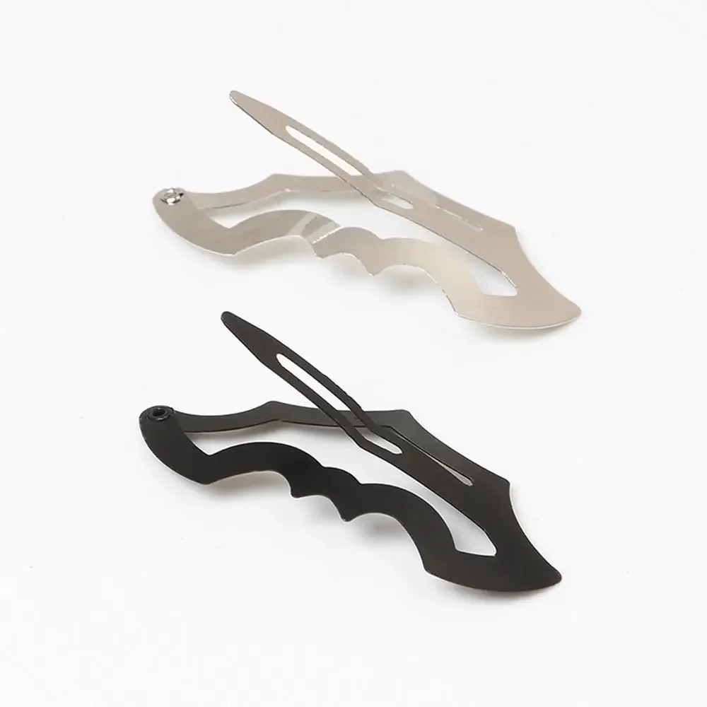 10/20Pcs Bat Shape Halloween Bat Hair Clips Halloween Theme Masquerade Furry Bat Hair Clips Metal Fun Hair Clips