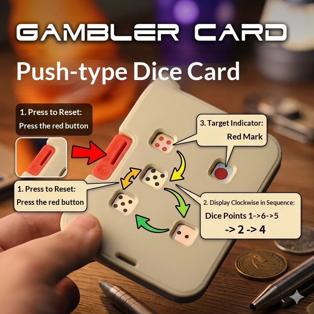 Gioco di carte meccanico con dadi, gioco da tavolo per feste, gioco di carte EDC, giocattolo antistress, regalo, dadi scuotibili - immagine 5