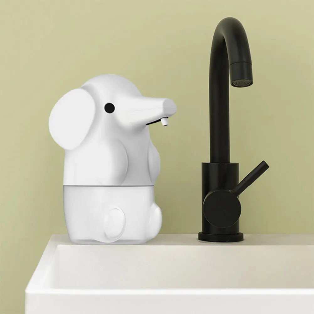เครื่องจ่ายสบู่โฟมอัตโนมัติรูปช้างน่ารัก แบบชาร์จไฟได้ ใช้งานแบบแฮนด์ฟรี สำหรับห้องน้ำ 1