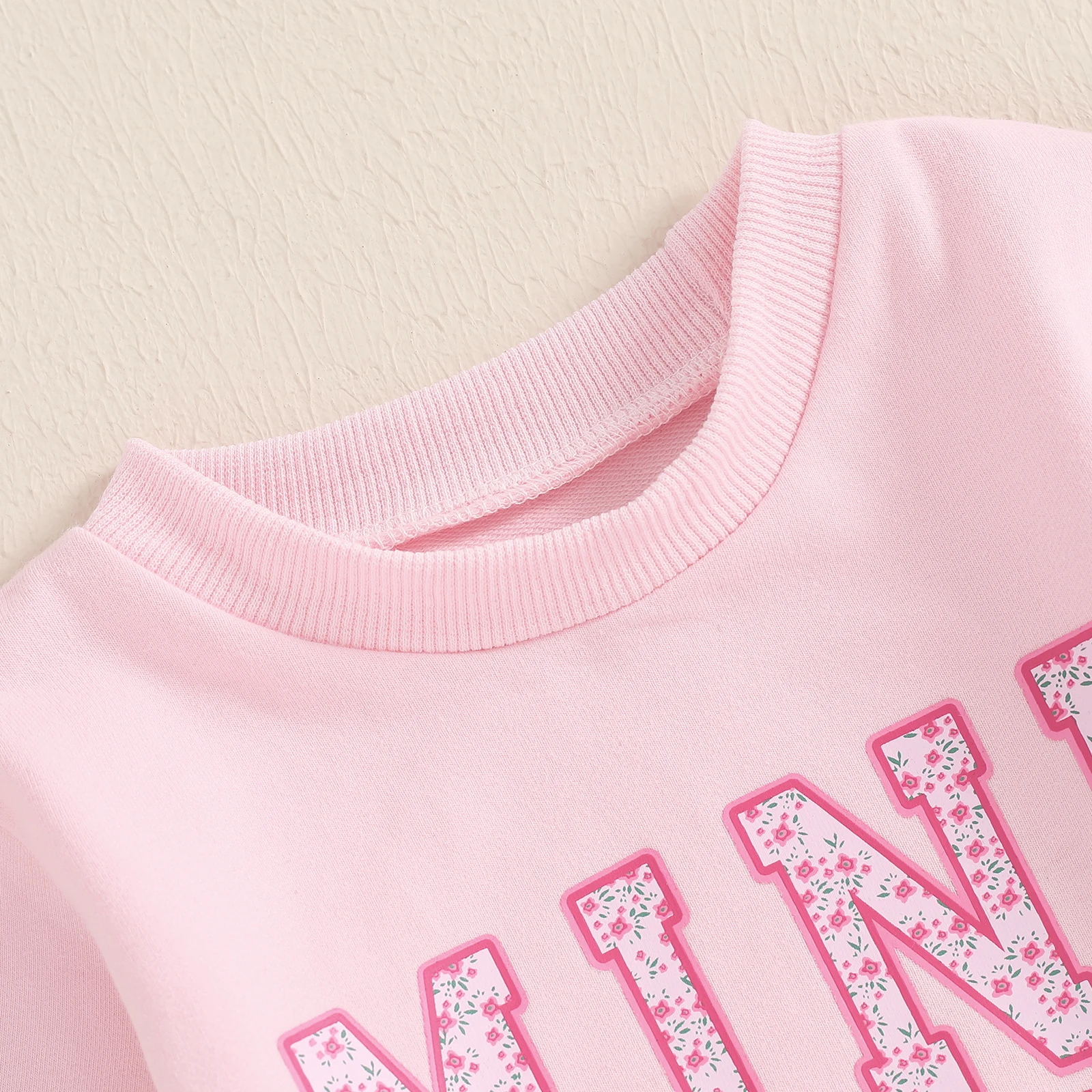 Citgeett Autumn Family Matching Kids Girls Sweatshirt Long Sleeve Letter Bow Print Pullover Mom Pink Fall Clothes 4