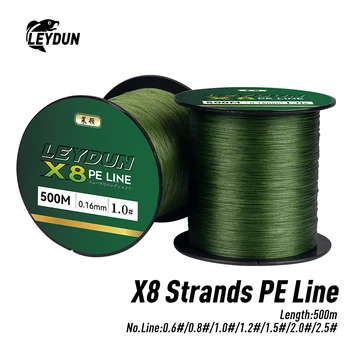 LEYDUN 500m Micro New Fishing Lines 8 Strands Braided PE Japan Smooth Multifilament Line Sea Fishing Carp Fly Wire line Tool 1