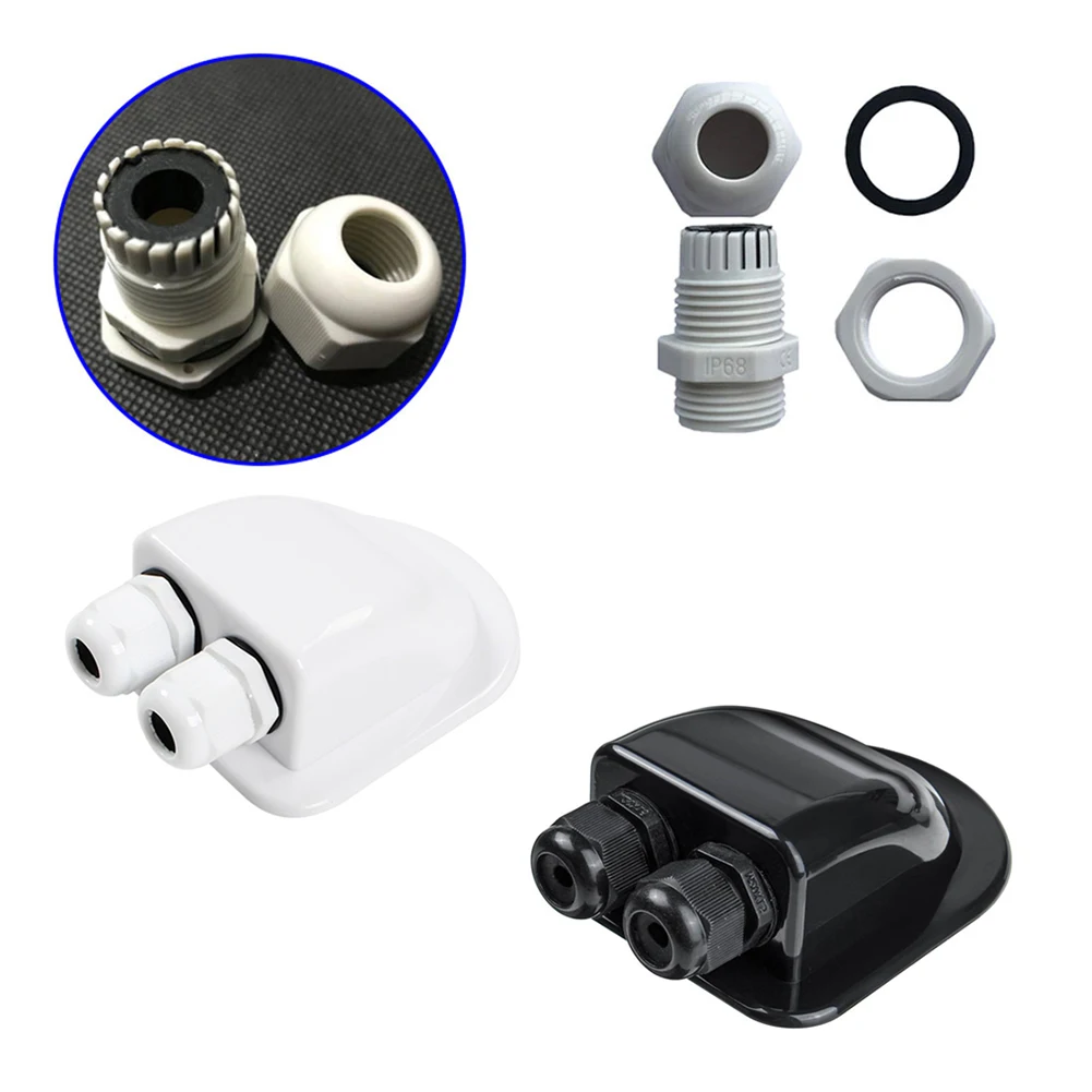 Roof Wire Entry Cable Connector Holder Single/Double Wire Car Roof Wire Entry Gland Box Entry Gland Box RV Yacht Car Accessories