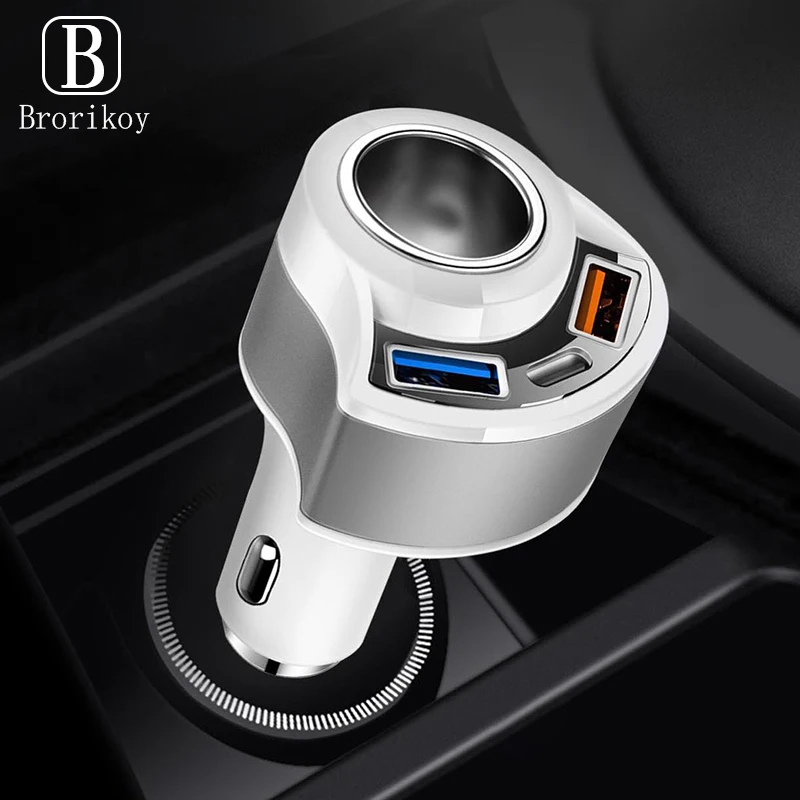 Quick Charge 3.0 USB C Car Charger For iPhone 11Pro For Huawei Samsung S20 QC3.0 Type C PD Fast Charging Car Cigarette Lighter