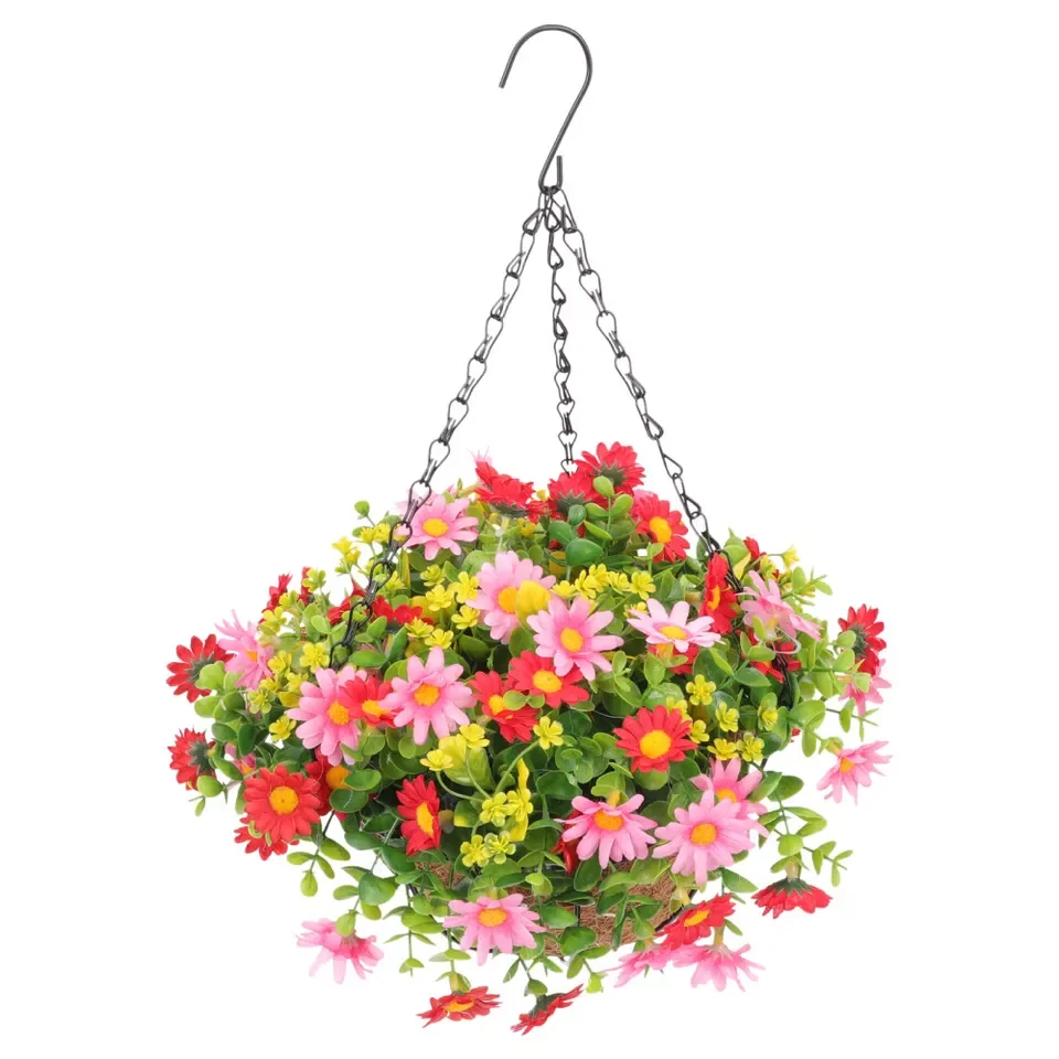 

Artificial Hanging Flowers for Garden Decoration Basket Plant Outdoor Home Improvement