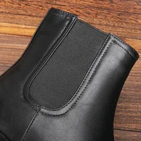 Size 40~46 Men Heightened Shoes Fashion Men high-heeled Boots Leather Chelsea Ankle Boots - Image 5