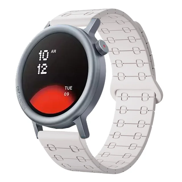 Enhanced Sports Silicone Watch Band with Magnetic Strap - 22mm Wristband Bracelet