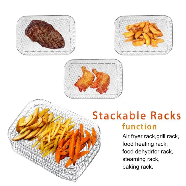 Levegő Sütő Tartozékok Rozsdamentes Acél Főzés Gőzölgő Állványok Zöldségek És Rizsállványok Gőzölésére Konyhai Szerszámokhoz - Image 5