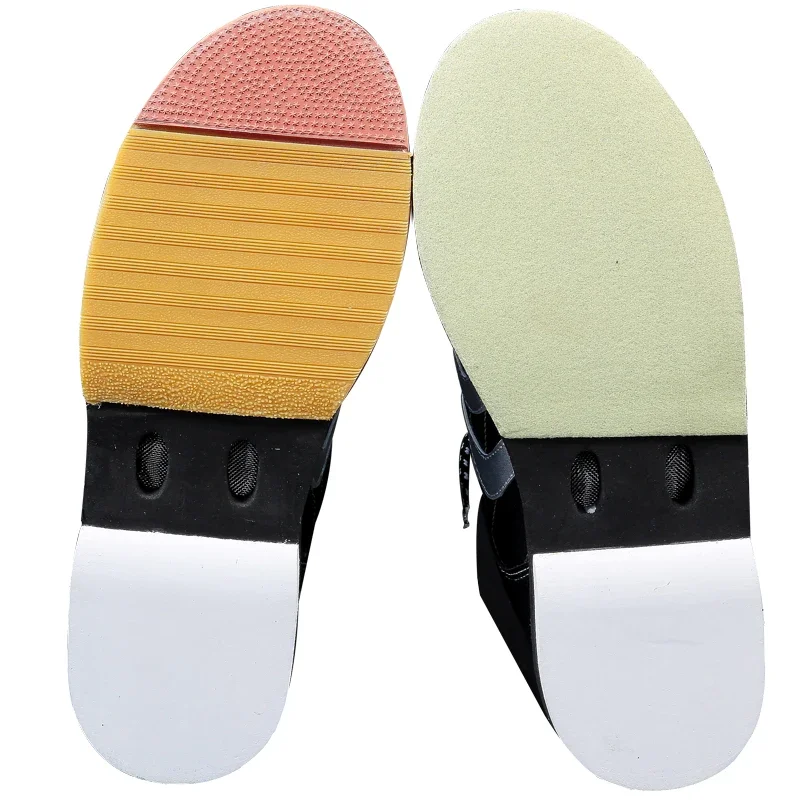 Leather Bowling Shoes For Men Professional Fitness Sports Shoes Bowling Supplies Skidproof Training Sneakers 38-47