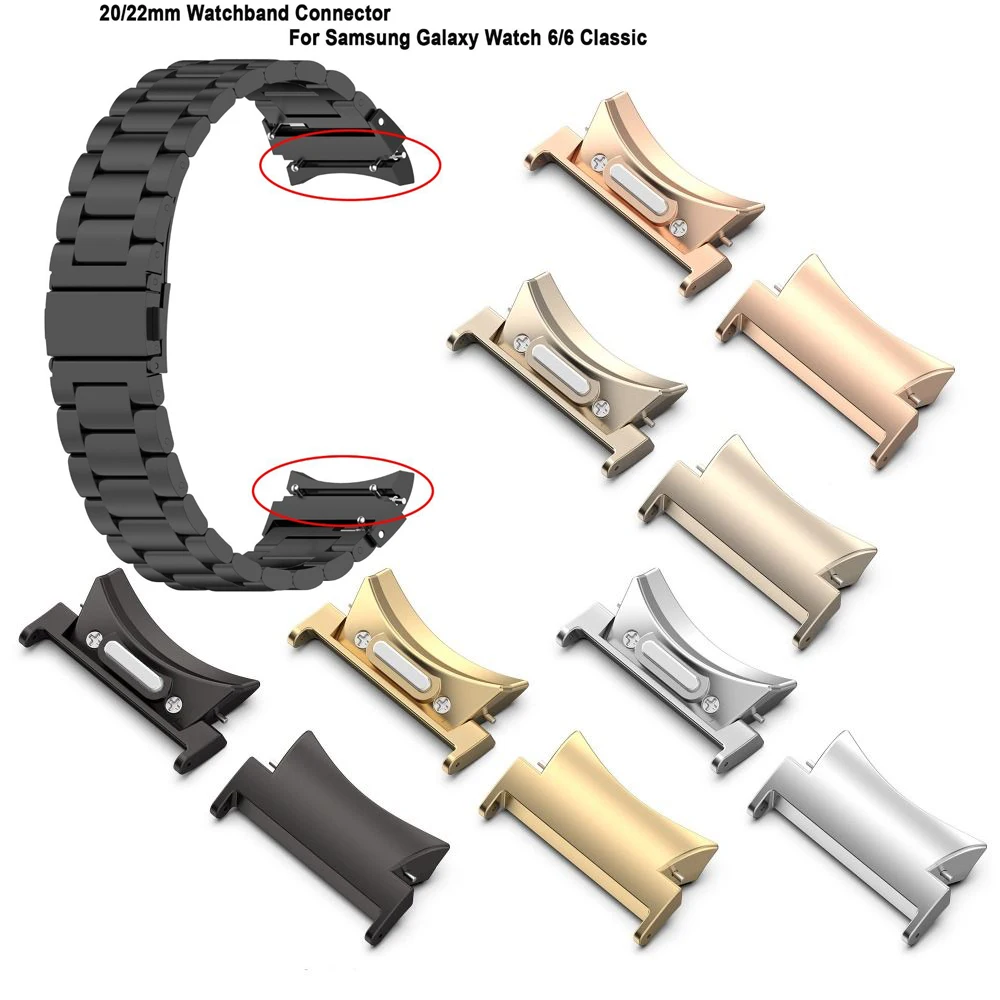 Premium Metal Connector Wristband Strap Adapter for Smartwatches (20/22mm)