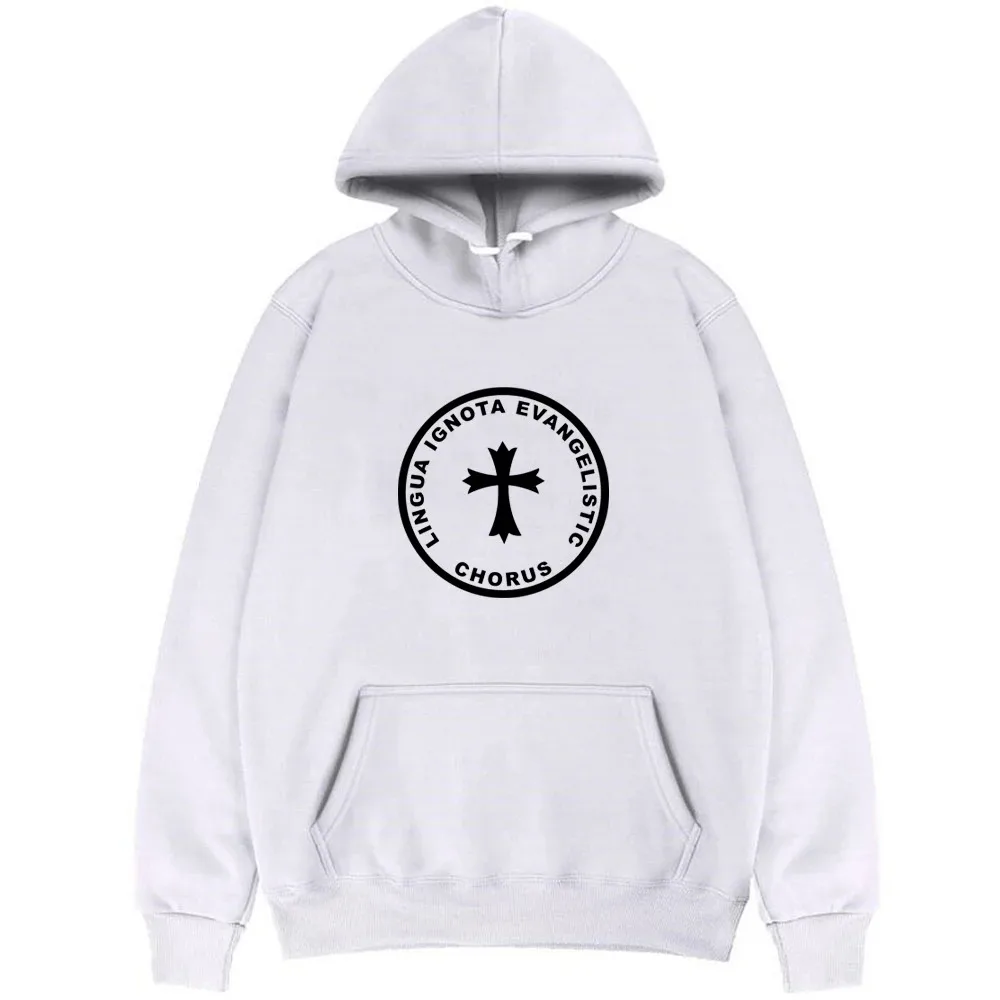 Unisex Long Sleeve Workout, Hoodie Lingua Ignota, Harajuku Streetwear, American singer, fashion clothes, men and women, plus