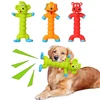 Dog Chew Toy Monkey Hippo Shaped Rubber Pet Squeaky Toys For Small Medium Large Dogs Resistant Bite Grinding Teeth Dog Sound Toy 1