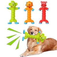 Dog Chew Toy Monkey Hippo Shaped Rubber Pet Squeaky Toys For Small Medium Large Dogs Resistant Bite Grinding Teeth Dog Sound Toy 1