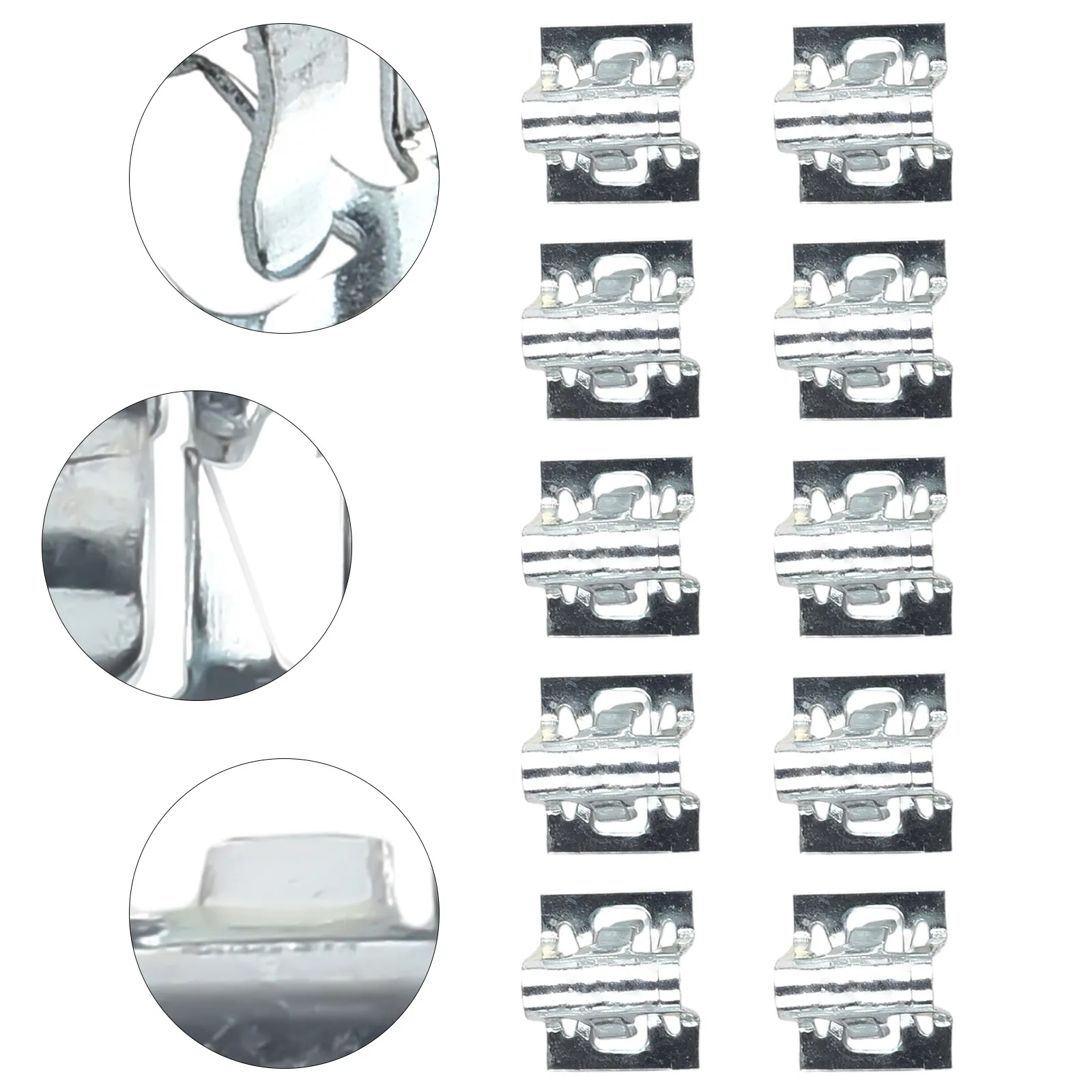 

10pcs Metal Retainer Clip Universal Car Dashboards DVD CD Panel Plate Fixed Clip 14.4x12.1x16.1mm Universal Retainer Clip