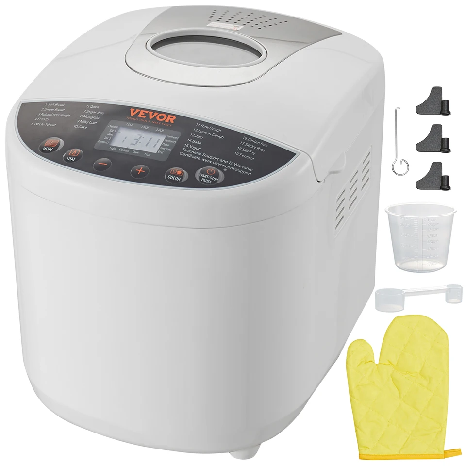 SucceBuy Automatic Bread Maker with Ceramic Pan