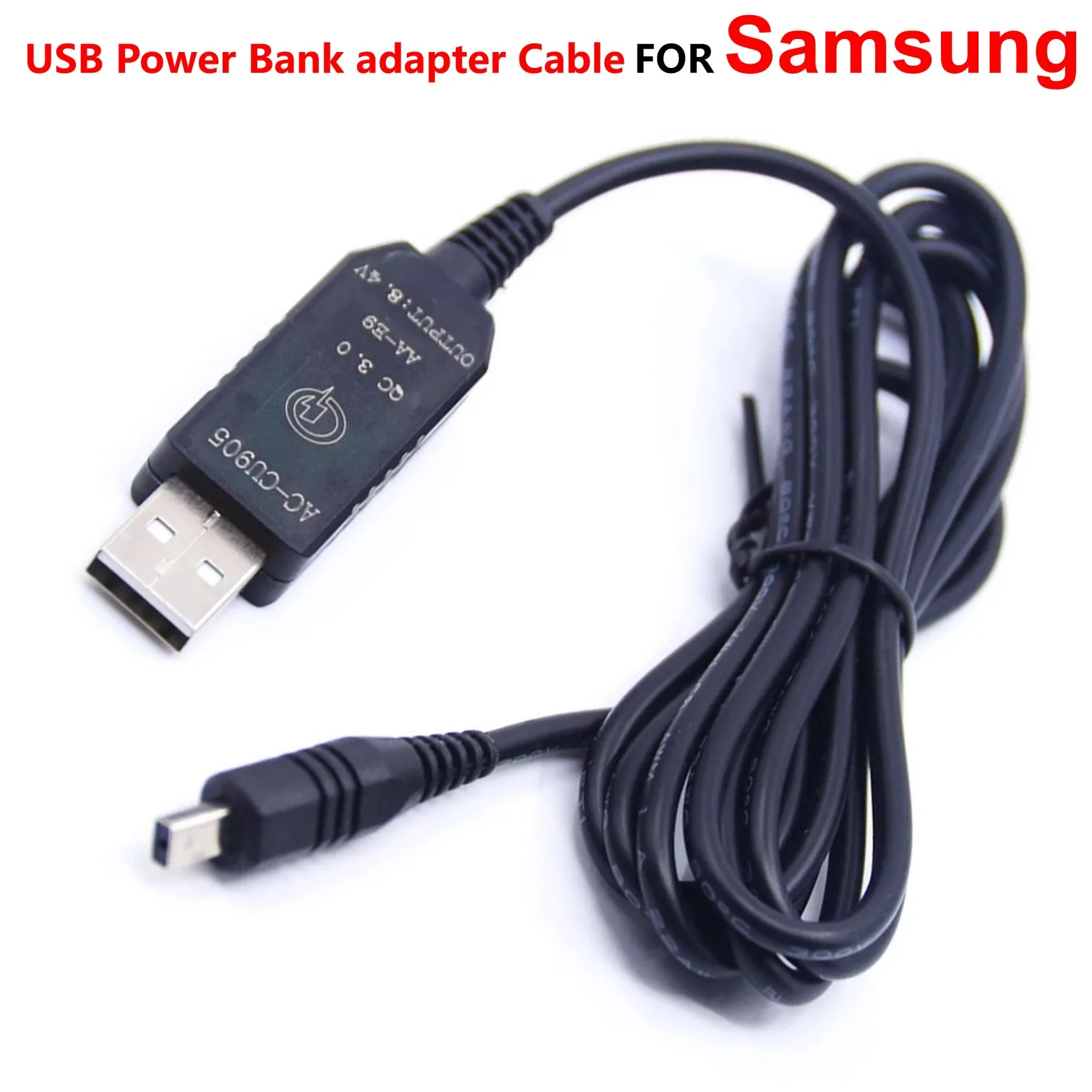 

AA-E9 E8 QC3.0 USB Power Bank Adapter Cable For Samsung AA-E8 AA-E7 AA-E6A AD44-00101A 00091A VP-DX200(i) VP-DX2050 VP-DC175WB