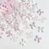 50pcs 3D Sweet Pearly Glossy Ribbon Bow Resin Nail Charms Ballerina Bow Tie Nail Art Decoration Nail Accessories Manicure DIY 1
