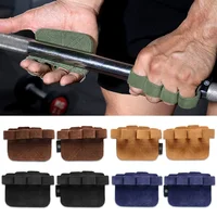 1Pc Leather Weight Lifting Training Gym Gloves Palm Protection Women Men Fitness Sports Grips Pull Ups Weightlifting Anti-Slip 1