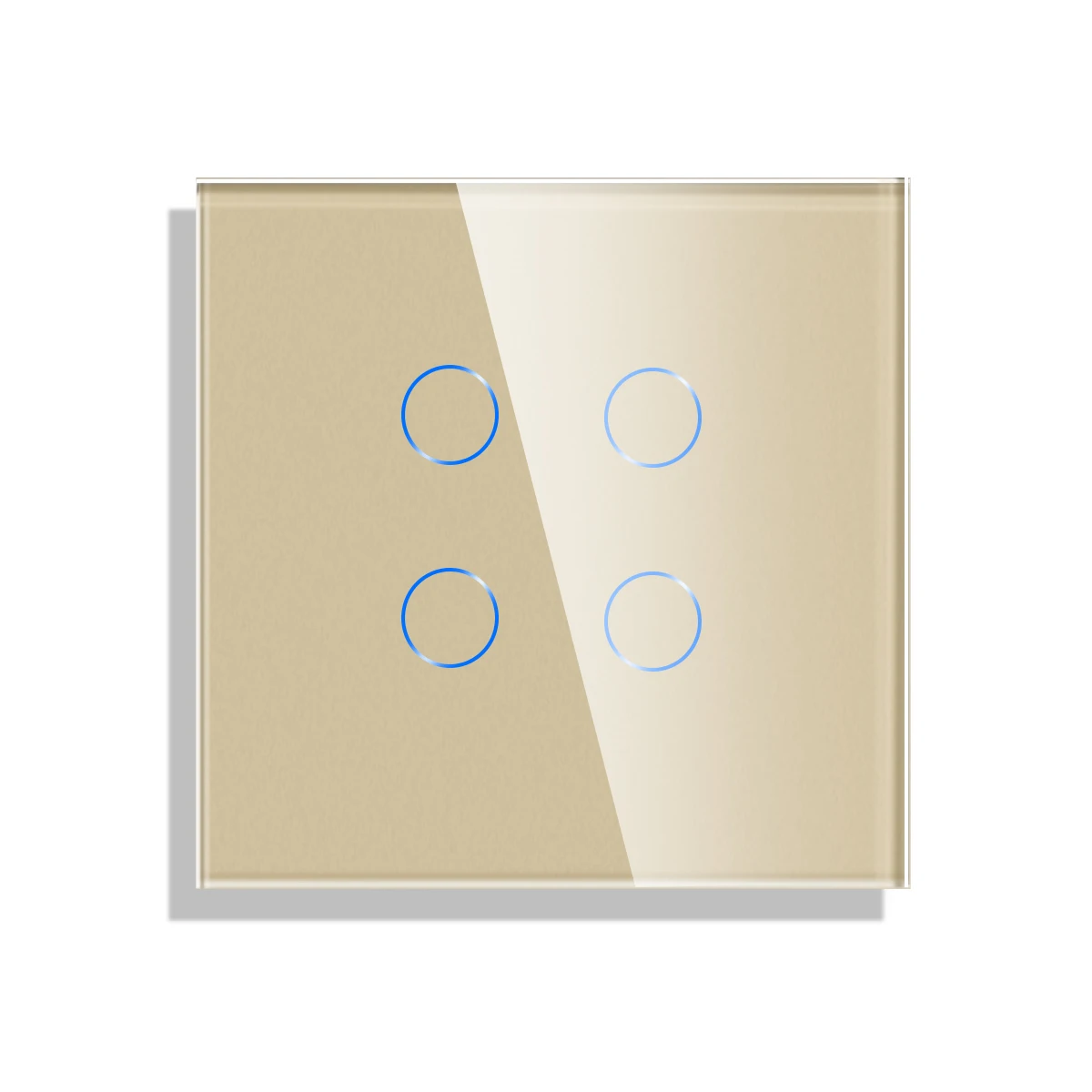 Bingoelec DIY 1/2/3/4 gang Wall Touch Switch Crystal Glass Panel 86mm Pearl White Black Golden Grey Glass Frame DIY-Parts wall touch switch socket