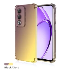Gradient TPU Shockproof Transparent Protective Case for OPPO A3x 4G (Black Gold)