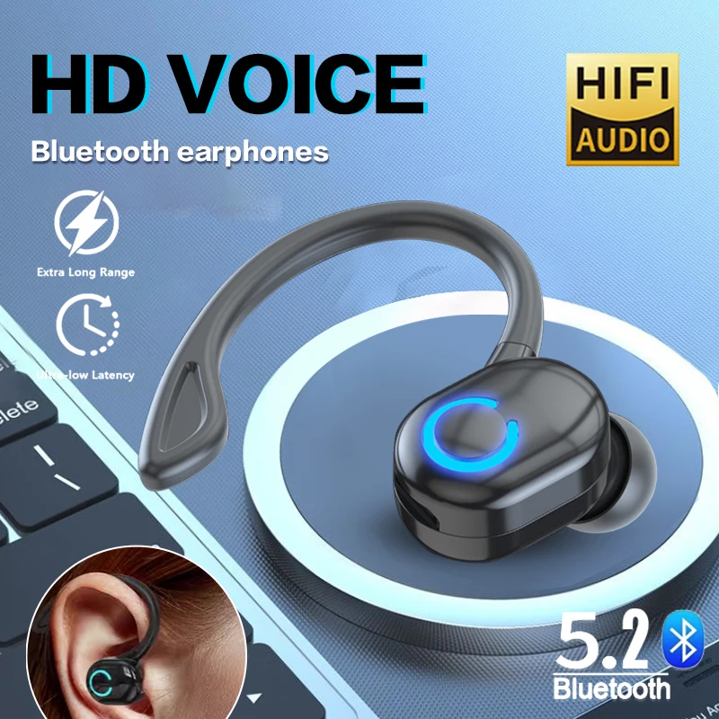 Auricolare Bluetooth Singolo 6 Ore Di Riproduzione, Cuffie Wireless, Mini Auricolare Bluetooth Auricolare Vivavoce Per Auto, Telefono Cellulare Blueto