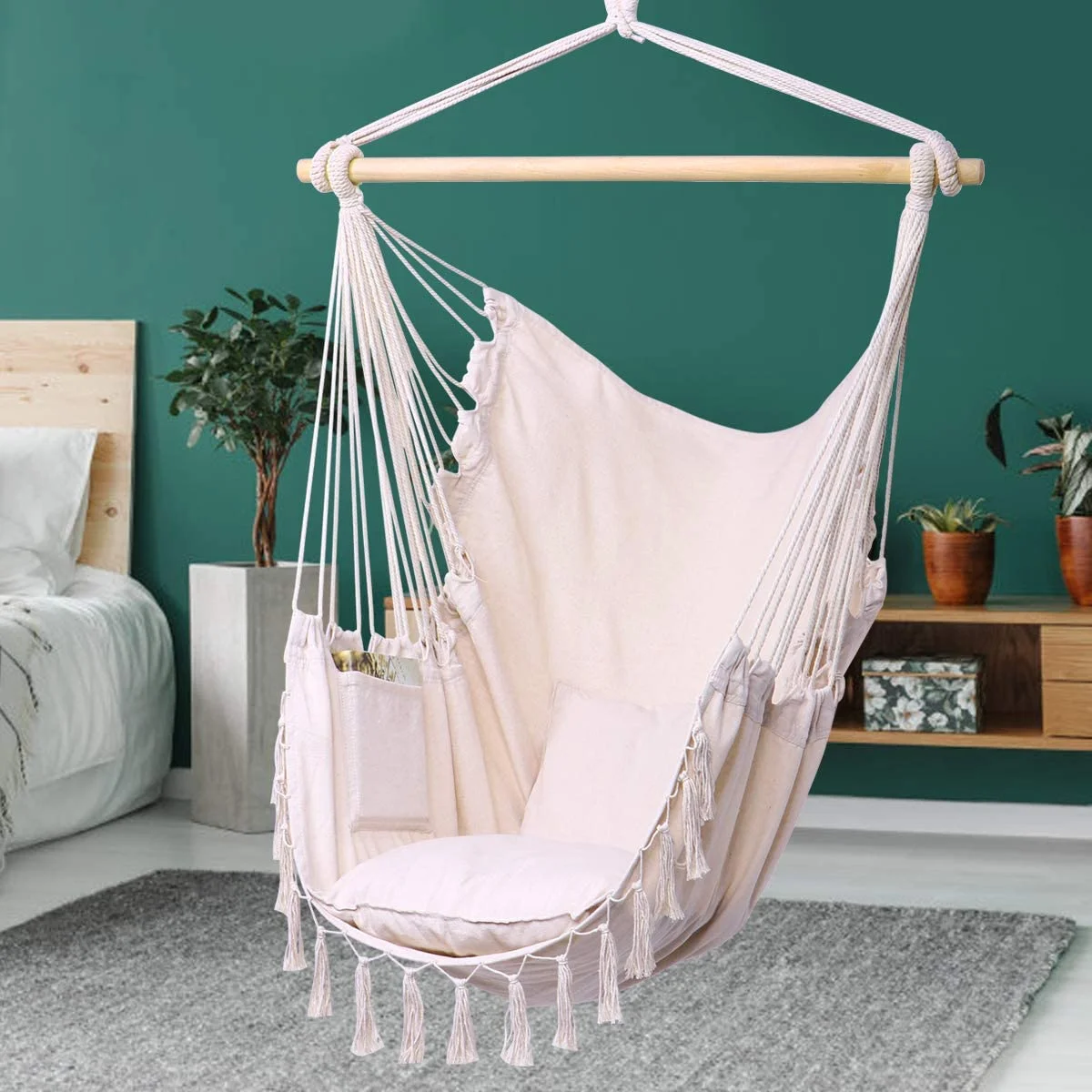 Hammock Chair Outdoor Indoor Garden Bedroom Furniture Outdoor Hanging Chair  For Child Adult Safety Camping Swing Chair - AliExpress