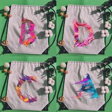 

Women String Backpack Creative Letter Print Drawstring Bag Ladies Storage Bag Fashion Shopping Bags Boys Girls Backpack Bookbag