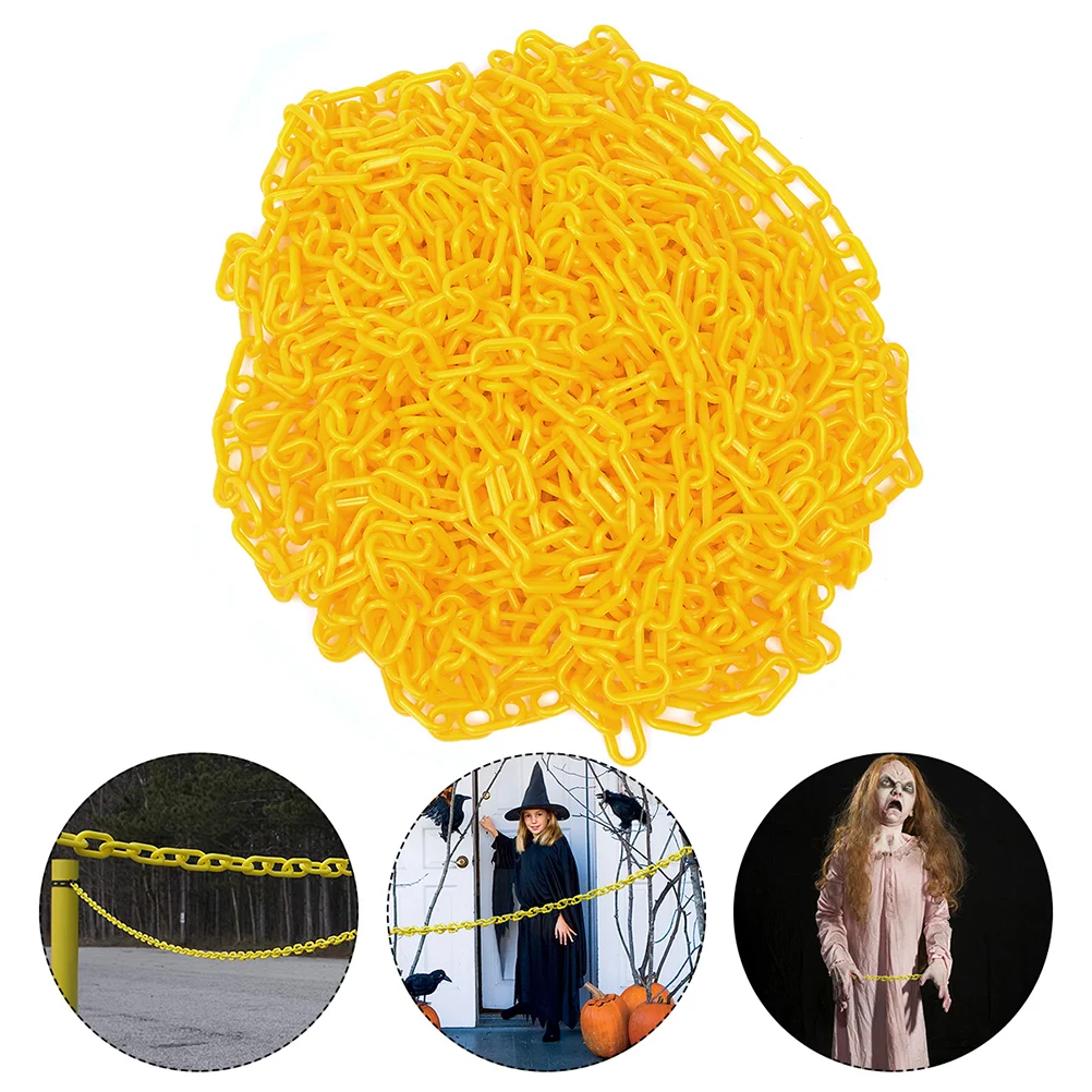 Barricade Chain Isolation Safety for Crowd Control Caution Security Yellow Plastic