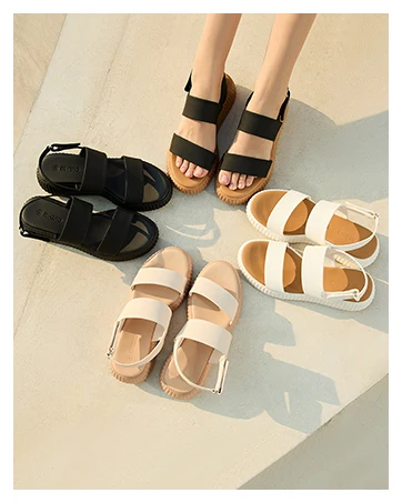 Women's Platform Wedge Sandals Comfortable Open Toe Ankle Strap Summer Beach Footbed Sandals